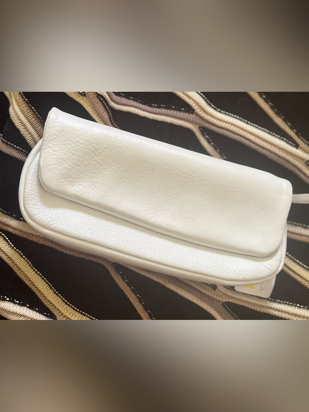 Vintage leather fold over clutch